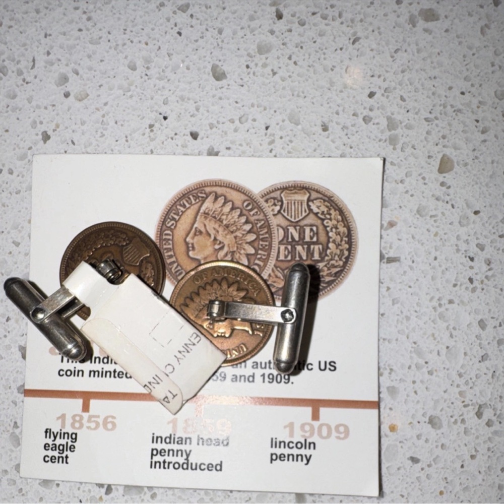 Silver Cufflinks with Coin Design